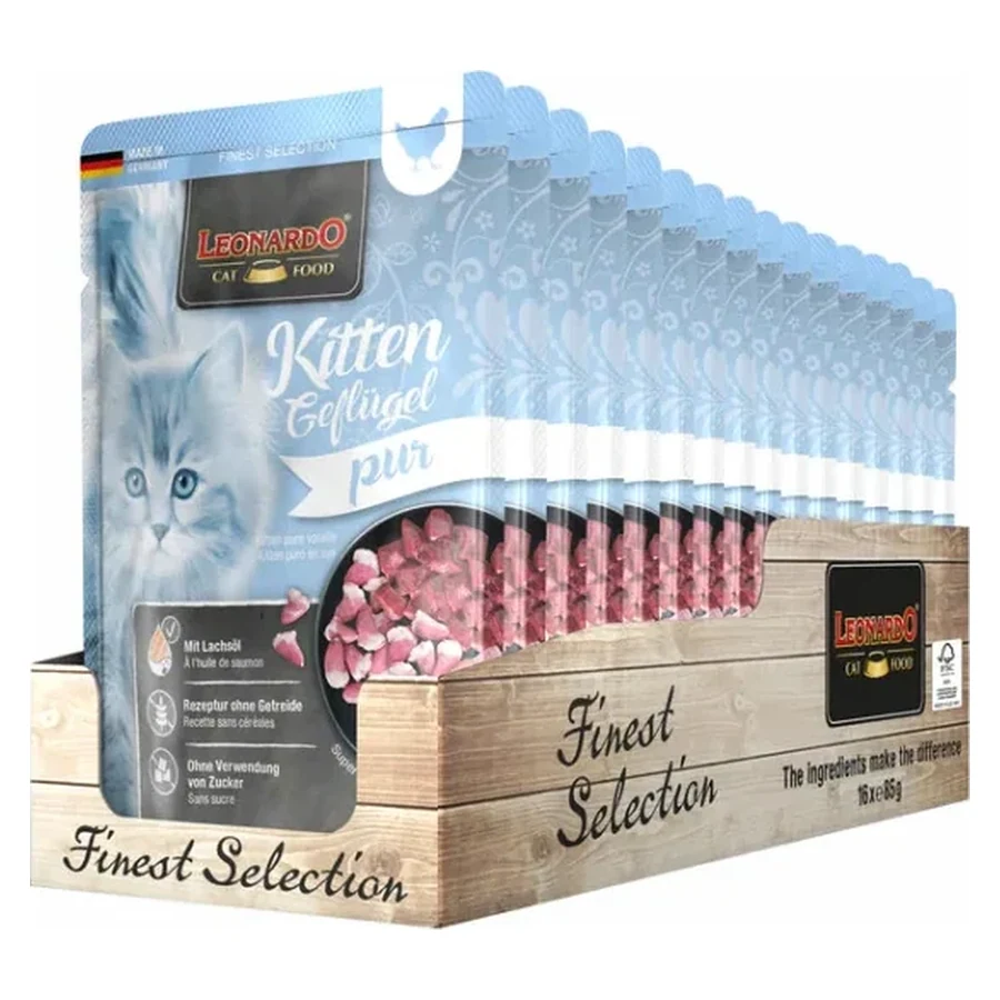 Leonardo Kitten Pollame 85 gr. x 16 Bustine