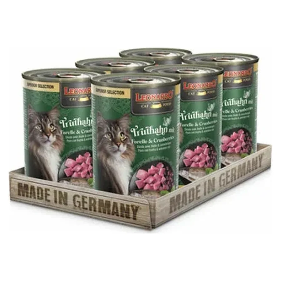 LEONARDO SUPERIOR lattina Tacchino Trota & Mirtilli Rossi 6 x 400 gr.