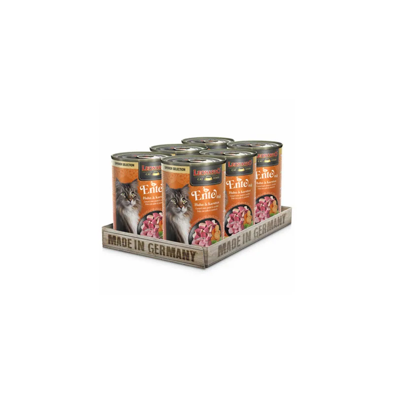 LEONARDO SUPERIOR lattina Anatra con Pollo Carote 6 x 400 gr.