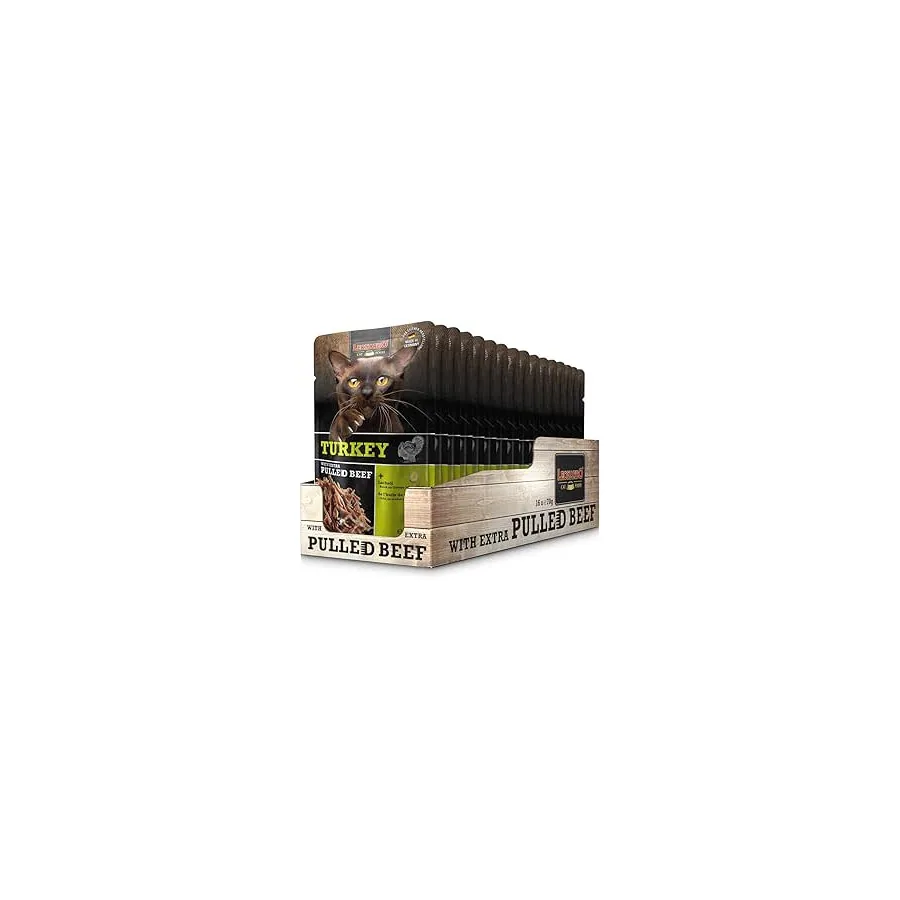 Leonardo Tacchino con sfilaccetti di carne al manzo 16 x 70 gr.