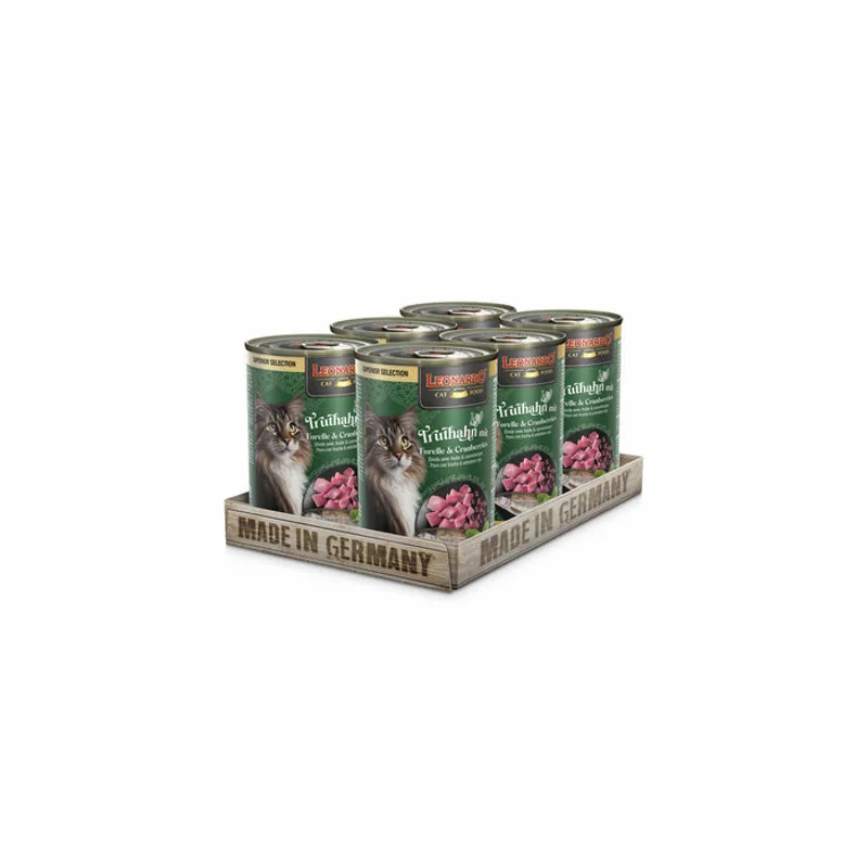 LEONARDO SUPERIOR lattina Tacchino Trota & Mirtilli Rossi 6 x 400 gr.